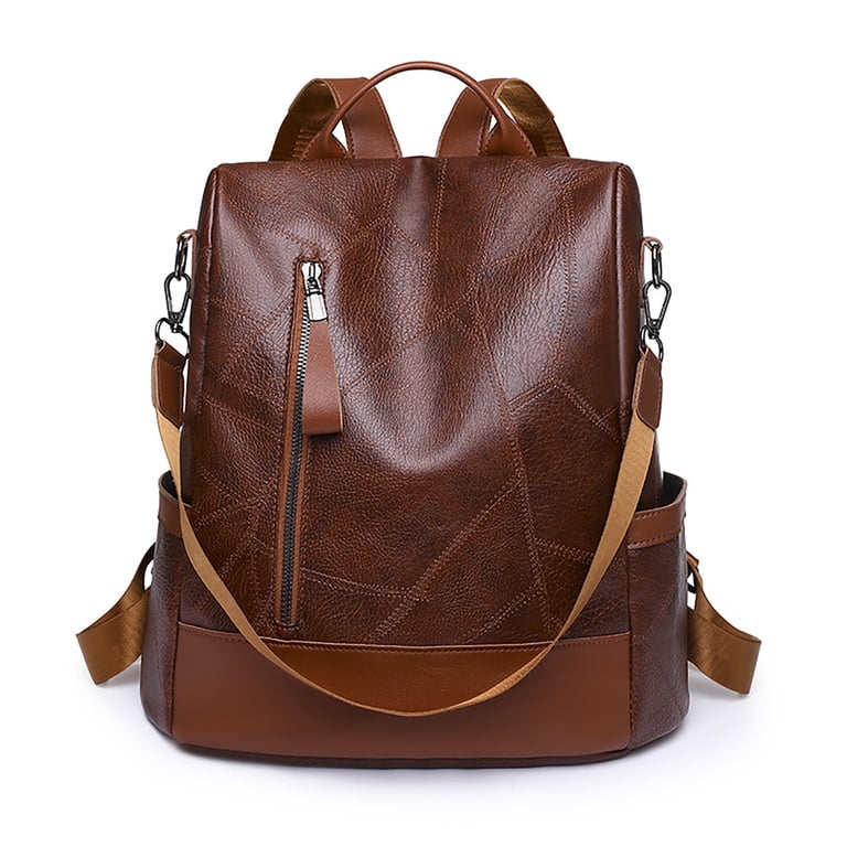 JAHH Leather Backpack Purse for Women Travel Convertible 