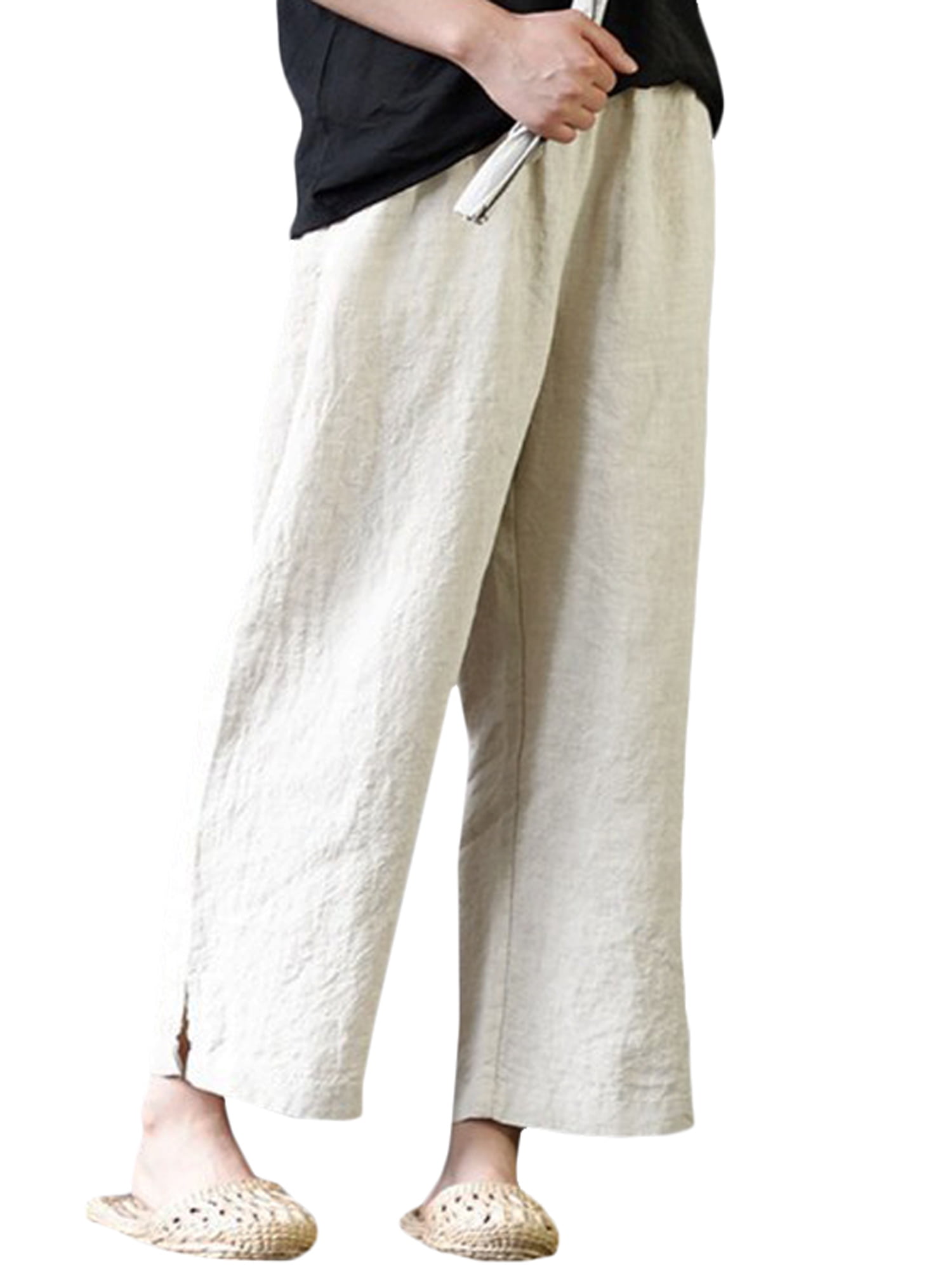 womens plus linen pants
