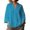 Sky Blue, variant on Mlkoz Women Striped Button Shirt, Collared 3/4 Sleeve Loose Casual Blouse,Red,M