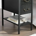 thumbnail image 3 of VECELO Nightstand with Drawer and Open Shelf for Living Room/Bedroom/Office, Black, 3 of 8