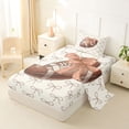 thumbnail image 2 of Erosebridal Girls Sport Bow Football Twin Sheet Sets 3pcs,Brown Bowtie Rugby Bedding for Kids Teens Boys,Ultra Soft Home Decor, 2 of 5