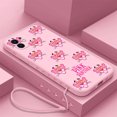 thumbnail image 2 of Cartoon Phone Case For iPhone 16 15 14 13 12 11 Pro Max Mini X XR XSMAX 8 7 6S Plus Soft Silicone With Hand Strap Pinks Panthers tzw, 2 of 7