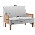 thumbnail image 2 of Changjie Furniture Rattan Sofa Small Loveseat Sofa Couch with Arms Upholstered Small Love seat Mini Sofa Couch for Bedroom Living Room Ivy, 2 of 8