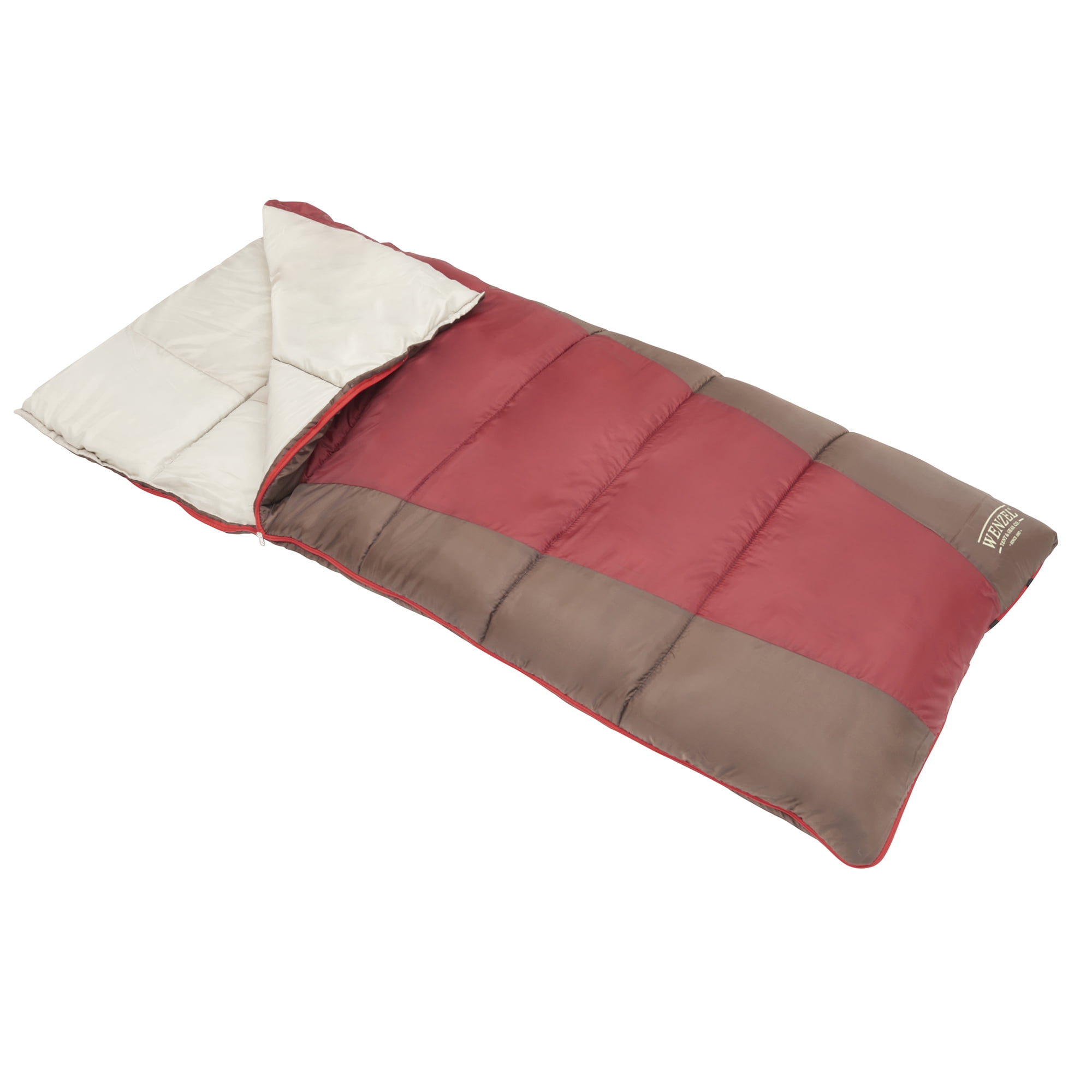 Wenzel Lakeside 40 - 50 Degree Rectangular Sleeping Bag, Red, 78