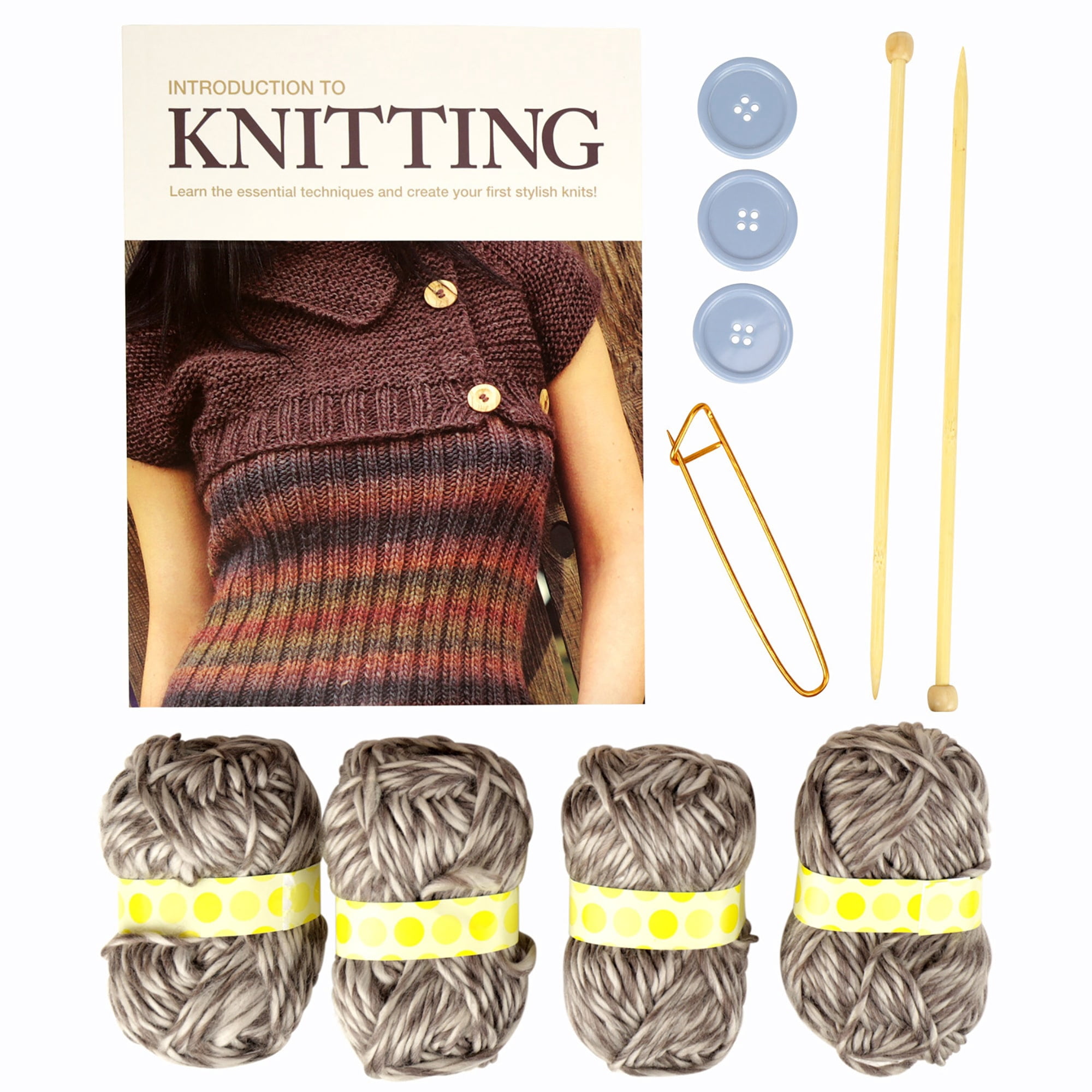 SpiceBox Introduction to Knitting Kit - Discover the Joy of Creating Cozy, Handmade Items