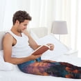 thumbnail image 4 of Cauagu Starry Sky Meditating Fox Mens Pajama Pants Sleep & Lounge Pants,PJ Bottoms with Pockets-, 4 of 7