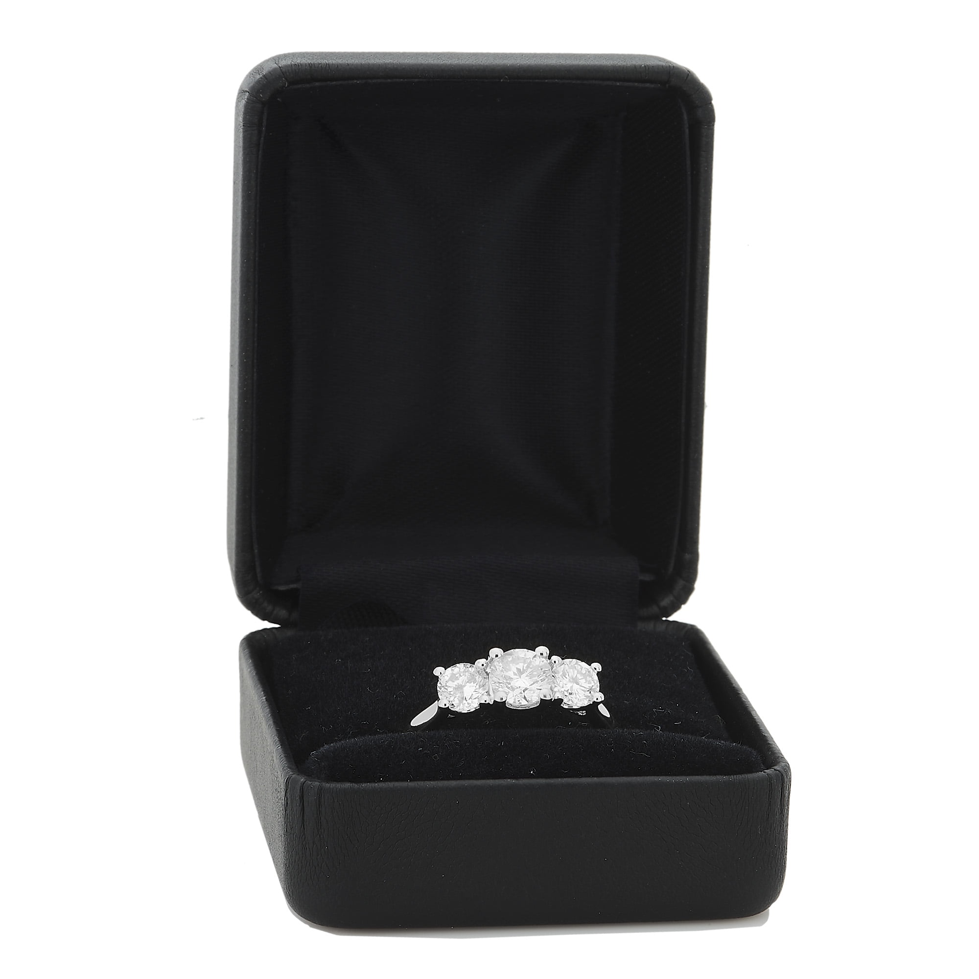 1.00 Carat T.W. Diamond 14K White Gold 3 Stone Engagement Ring