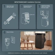 TCL 8,000 BTU Smart Portable Air Conditioner (Black) - 3-in-1 Cooling, Fan & Dehumidifier, Auto Swing, Matter-Enabled, Quiet Operation, Sleep & Auto Modes, Compact Window Fit 20”-59” - W8P95-B5