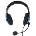 thumbnail image 2 of Auriculares electrónicos Enchufes multifuncionales Auriculares para juegos de voz con micrófono para computadoras Teléfono móvilNegro Azul, 2 of 5