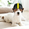 thumbnail image 6 of IFOYO Pet Helmet,Hard Hat for Dogs,Football Hat Helmet Accessories Baseball Dog Cat Hat with Ear Holes and Adjustable Strap,Outdoor Riding Motorcycle Safety Helmet for Dogs,（Black S), 6 of 8