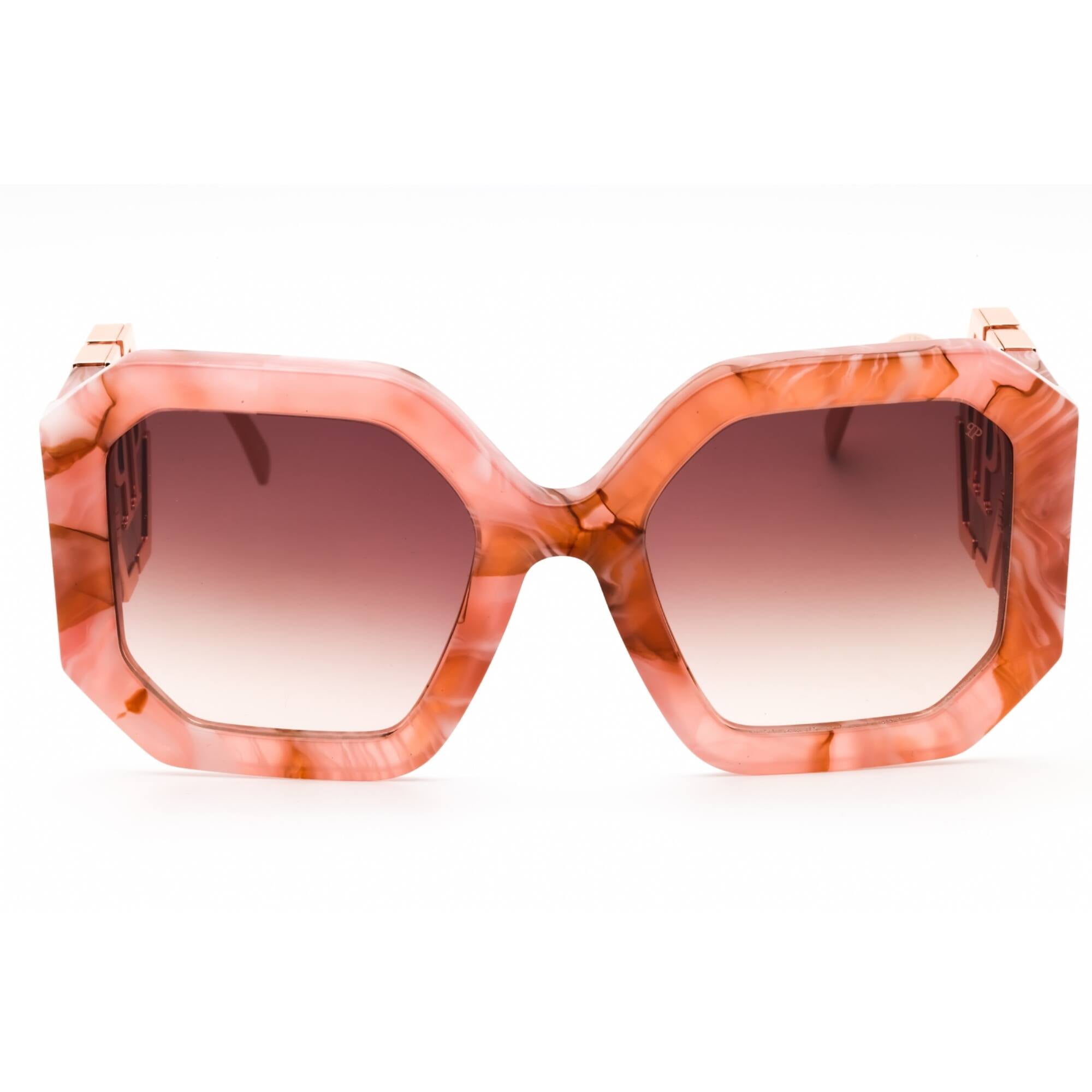 Philipp Plein SPP067 06Z8 Sunglasses Shiny Pink Marble/Gold Square Frame Philipp Plein sunglasses SPP067 WOMAN 54/22/140 06Z8 ROSA  main image 2