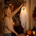 thumbnail image 3 of Halloween Hanging Ghost Decoration Party Prop Indoor Outdoor Suspended Fabric Ghost Figure for Porch Window Ceiling Tree Yard, 3 of 5