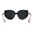 thumbnail image 4 of Polarized Womens Mod Oversized Flat Butterfly Fashion Sunglasses Black Burgundy / Black, 4 of 4