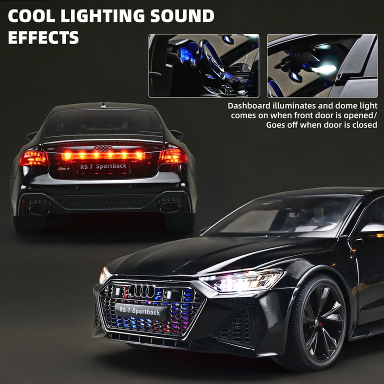 Anmyjuly Audi RS7 Diecast 1:18 Model with Lights and Adjustable
