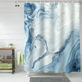 thumbnail image 2 of Shower Curtain Marble Fluid Texture Shower Curtains for Bathroom Decor Abstract Blue Shower Curtain Sets with Hooks Waterproof Fabric Bath Curtain Small Stall 36" X 72", 2 of 5