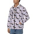 thumbnail image 3 of Honeii Dachshund Dog Print Hoodies for Men, Pullover & Full Zip, Breathable Zip up Hoodie, Sweatshirt-3X-Large, 3 of 5