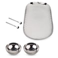 thumbnail image 3 of Full Polished Hammered Stainless Steel 4 Pcs. Cream & Sugar Set, 3 of 5