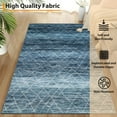 thumbnail image 6 of FairOnly Neutral Geometric Bohemian Area Rugs 5'x7' Washable Ultra-Thin Blue Rug for Dining Room Stain-Resistant Carpet for Family Room, 6 of 7