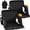 Black 25-in seat width, variant on SUNSPIRE 2 Pack 21" Reclining Stadium Seat, Bench Portable Folding Chair with Padded Backpack Straps Pockets Armrests Hidden Hooks for Outdoor