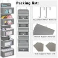 thumbnail image 5 of Over The Door Organizer Storage, 5 shelf Door Organizer Hanging, Hanging Closet Organizers and Storage Organizer for Closet, Baby Kids Closet Door Organizers for Storage, Nursery,Bedroom (Grey), 5 of 7