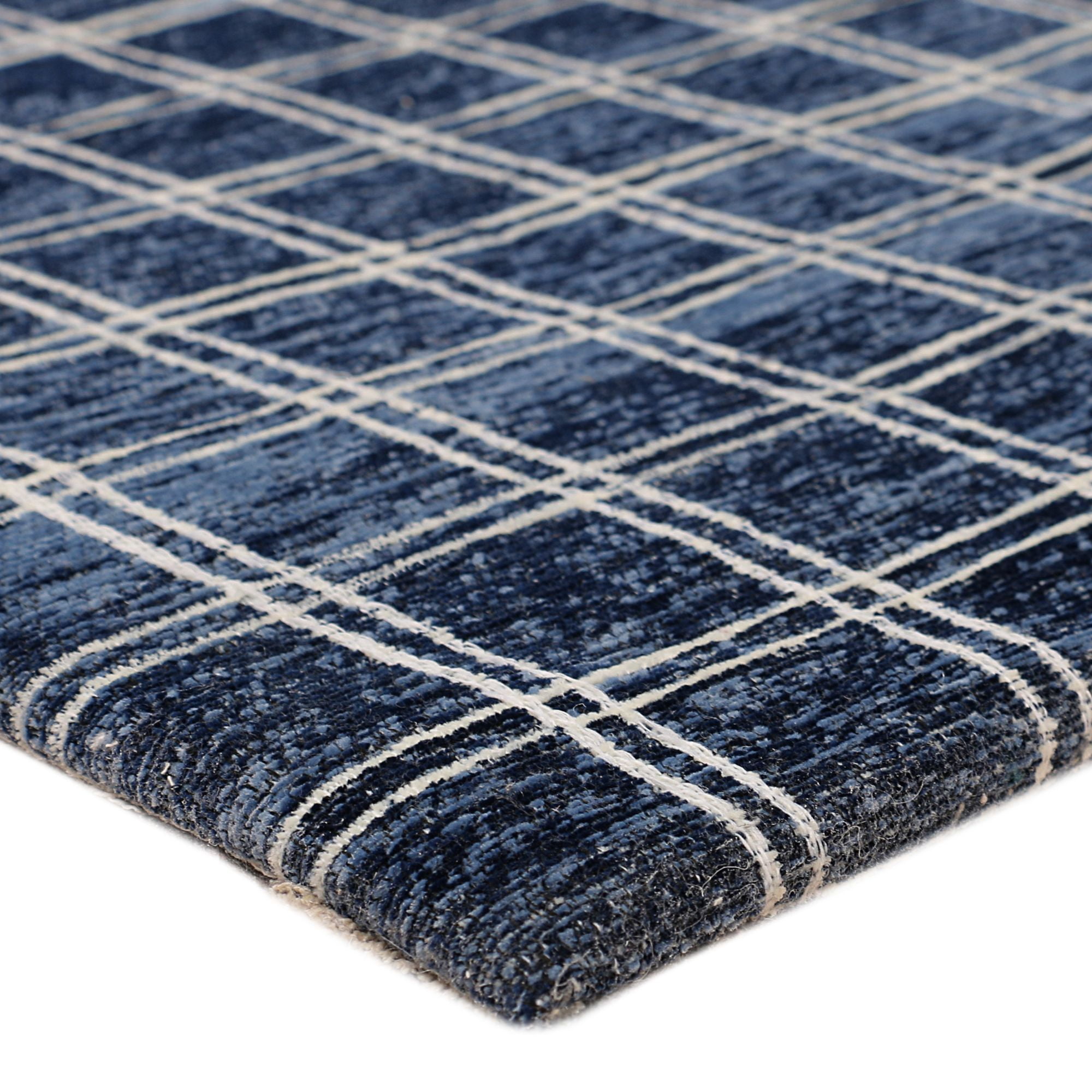 RugSmith Blue Plaid Anti-Fatigue Kitchen Mat, 20" x 36"