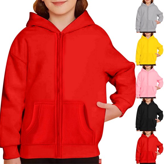 Liyamei Kids Hooded Jacket with Zipper for Winter Warm Outerwear Size 2-3 Years