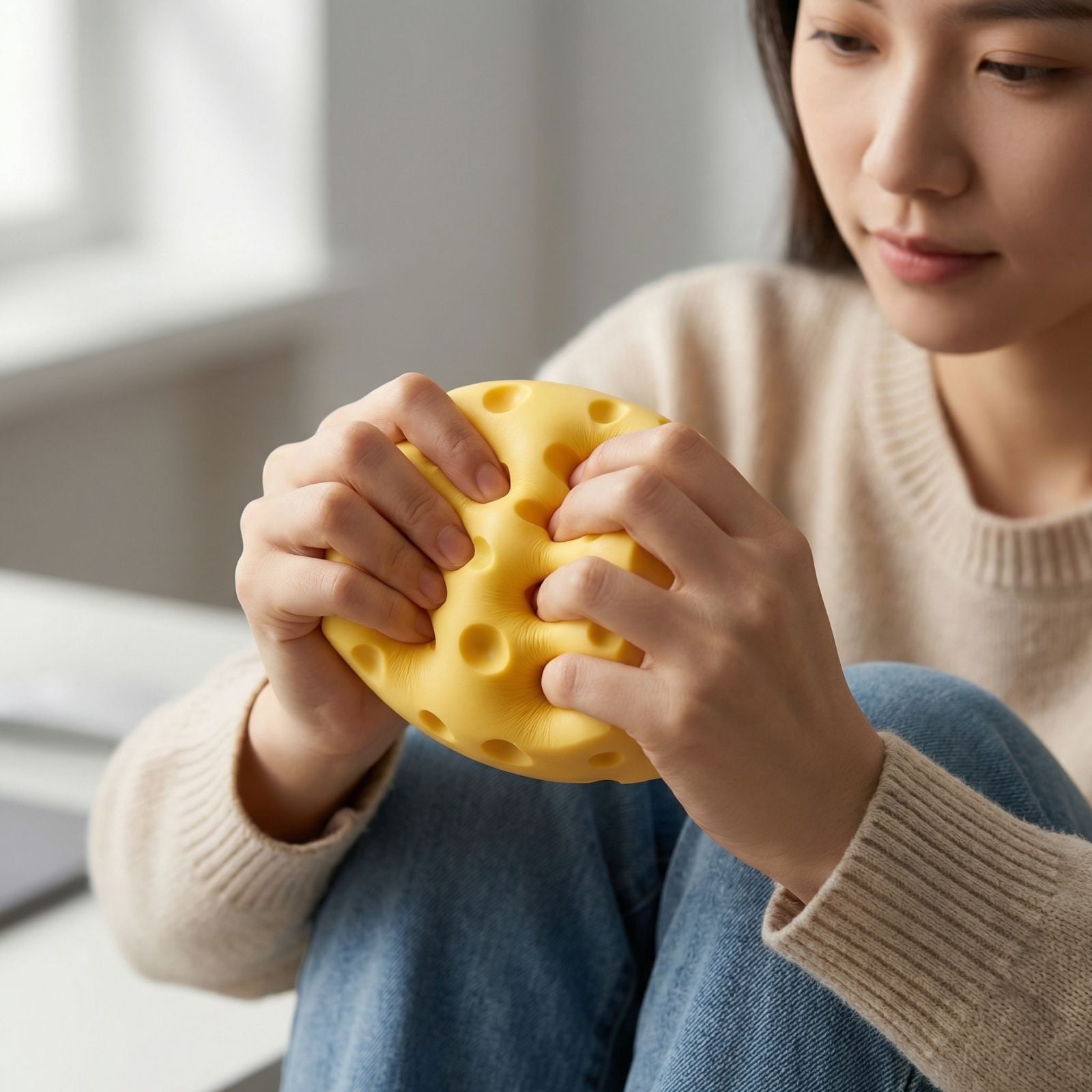 2026 2inch Cheese Squishy, Cheese Squishies Stress - Realistic Slow Rising Food Fidget for Stress Relief & Anxiety Relaxation
