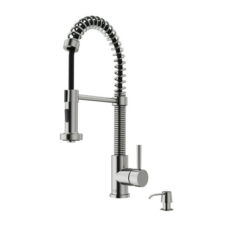 Vigo Pull Out Spray Kitchen Faucet with Soap Dispenser