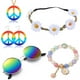 thumbnail image 3 of Traje de hippie de Halloween, gafas, pendientes, collar, tocado, collar con el logo de la paz, 3 of 4