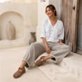 thumbnail image 3 of Ablanczoom Womens Sandals Closed Toe Ankle Strap Comfort Summer Flats Sandals for Women Shoes, 3 of 7