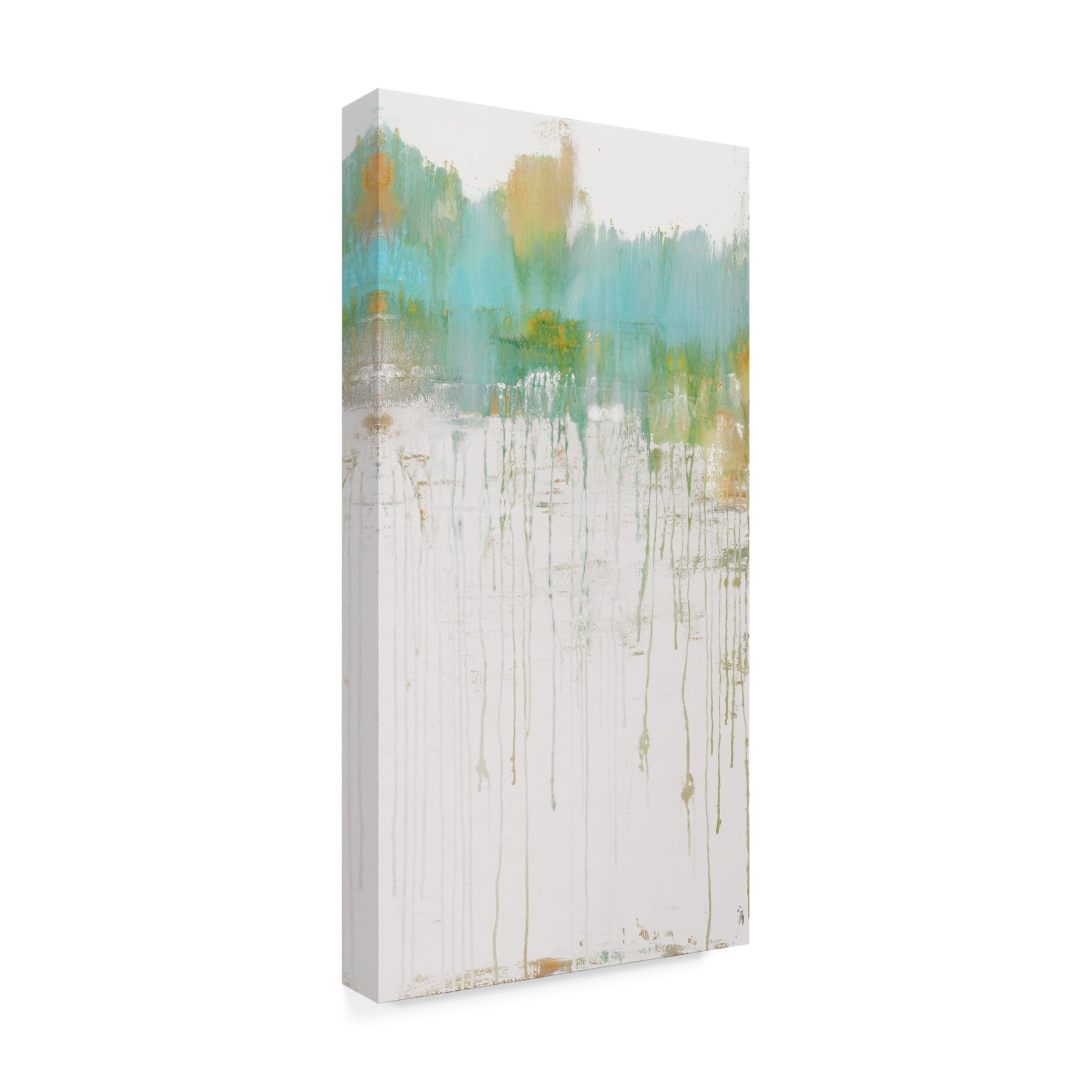 Canvas Wall Art - Hilary Winfield 'Asthenosphere 2 Canvas 3' Wall Art for Living Room, Bedroom, or Office Décor by Trademark Fine Art - 24 x 47 Inches