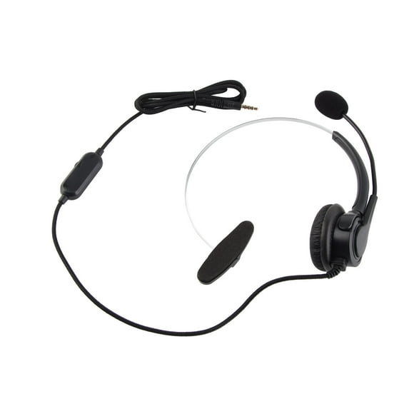 Mono Headset, Comfortable Noise Cancelling Adjustable Call Center Headsets for Call Center for Cellphone for Laptop