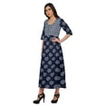 thumbnail image 2 of Moomaya Kurtis Imprimés Ligne A pour Femmes Kurta à Manches 3/4 Tunique d'Été, 2 of 5