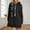 Black, variant on Women's Sweatshirt Oversized Hoodie Dress Solid Pullover Split Hem Quarter Zippper Sweatshirt (Brown S)