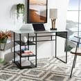 thumbnail image 2 of SAFAVIEH xyla White Marble Glass/Black Writing Desk (47.2 in. W x 21.7 in. D x 29.5 in. H), 2 of 11
