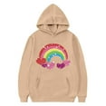 thumbnail image 5 of SGFCWSX Girls Oversized Heart Print Hoodie, Kids Soft Pullover Fahion with Pocket Sweatshirt for Daily Casual Wear Khaki Size 9-10 Years, 5 of 6