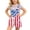 #3-Light Blue, variant on Toddler American Flag Bibs Overalls Boy Girl 4th of July Outfits Adjustable Straps Coveralls Patriotic Romper Jumpsuits