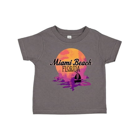 

Inktastic Miami Beach Florida Vacation Sunset Gift Toddler Toddler Girl T-Shirt