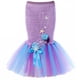 thumbnail image 3 of Falda de tul de sirena para niñas, faldas largas y esponjosas de tul con cola, disfraz de princesa sirenita de 3 a 13 años, 3 of 5