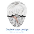 thumbnail image 4 of Shower Caps,White Rose Gold Marble Pattern Waterproof Shower Cap for Women 4 Pieces,Double Reusable Hair Cover for Shower PEVA Elastic Stretch Hem, 4 of 7