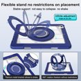 thumbnail image 4 of XYX Case for iPad Air 13 inch M3 2025/iPad Air 13 inch M2 2024 Shockproof Cover with 360 Rotating Stand, Slim Lightweight with Pencil Holder Protective Case, DarkBlue, 4 of 5