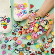 IVASKY 45 Pcs Random Shoe Charms for Clogs, Multicolor Decoration Pins for Kids Boys Girls Men Women, Party Favor Gifts PVC Bulk Pack