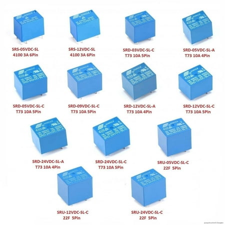 

3V / 5V / 9V / 12V / 24V DC Various Mini Power Relays 4-Pin 5-Pin 6-Pin 8-Pin
