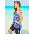 thumbnail image 3 of Swim 365 Women's Plus Size Blouson Tankini Top With Adjustable Straps, 3 of 4