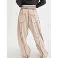 thumbnail image 4 of Pantalones deportivos Athlisan Baggy Barrel para mujer, color caqui, talla M, 4 of 4