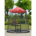thumbnail image 4 of Hwuxmo Black Patio Umbrella Mosquito Net, with Double Zipper Door, Universal Canopy Umbrella Mosquito Netting with Zipper Door and Adjustable Rope, Fit Outdoor Umbrellas and Patio Tables, 4 of 7