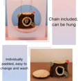 thumbnail image 4 of Casa de pájaros estilo tocón hamaca colgante suave lavable para loro hurón conejo chinchilla gerbil gris africano cálida con cojín extraíble casa de a, 4 of 8