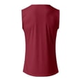 thumbnail image 4 of Bcfgryg Men's Sleeveless Wide Shoulder Tank Top For Summer Fitness Sports And Casual Wear Mens Casual Vest Red XXXXL, 4 of 4