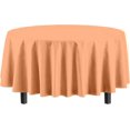 thumbnail image 2 of Exquisite 12-pack Premium Plastic 84-inch Round Tablecloth, Peach, 2 of 5