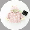 BOBORA Little Baby Girls Floral Printed Cotton Coat Winter Warm Jacket Outerwear Kid Clothes